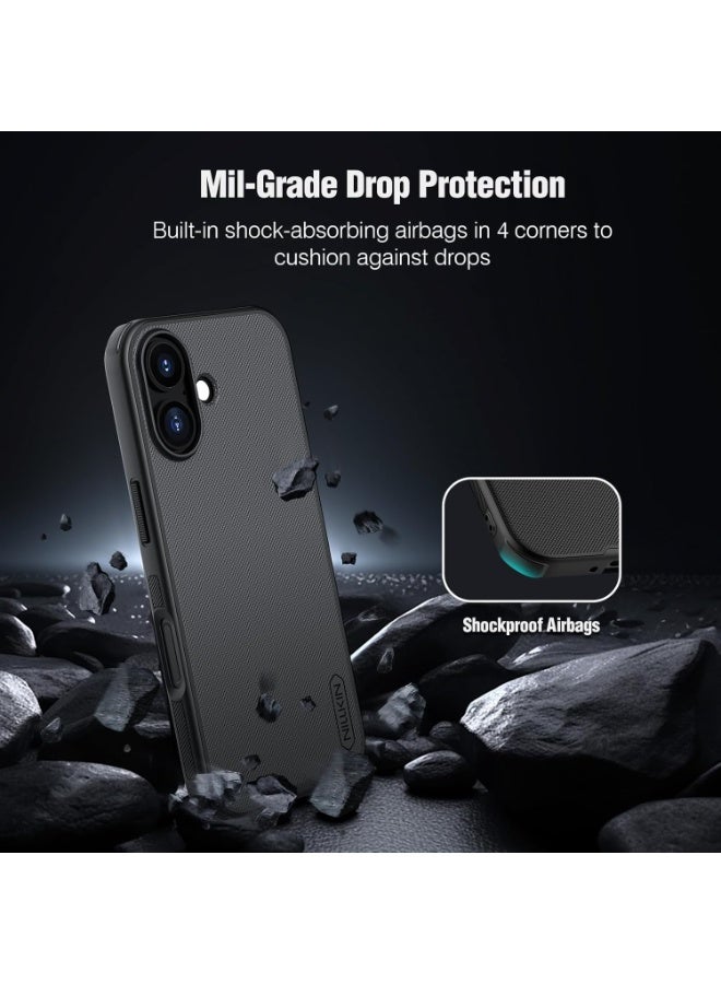 Nillkin Case Cover Super Frosted Pro  Magnetic Wireless Charging  Case Anti-Scratch & Slip For  Iphone 17 (Black) - Image 3